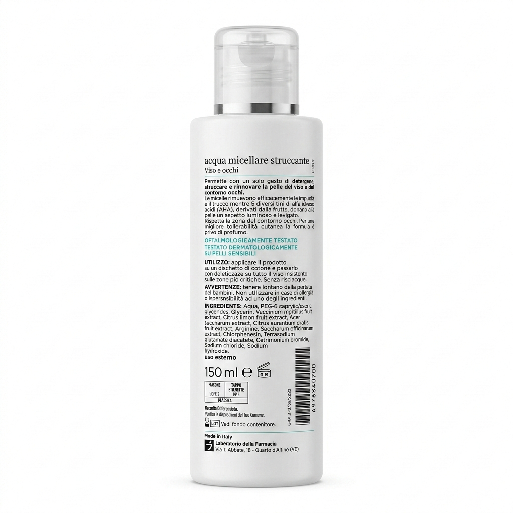 ACQUA MICELLARE 150ML farmacia Bruni LDF Laboratorio della farmacia