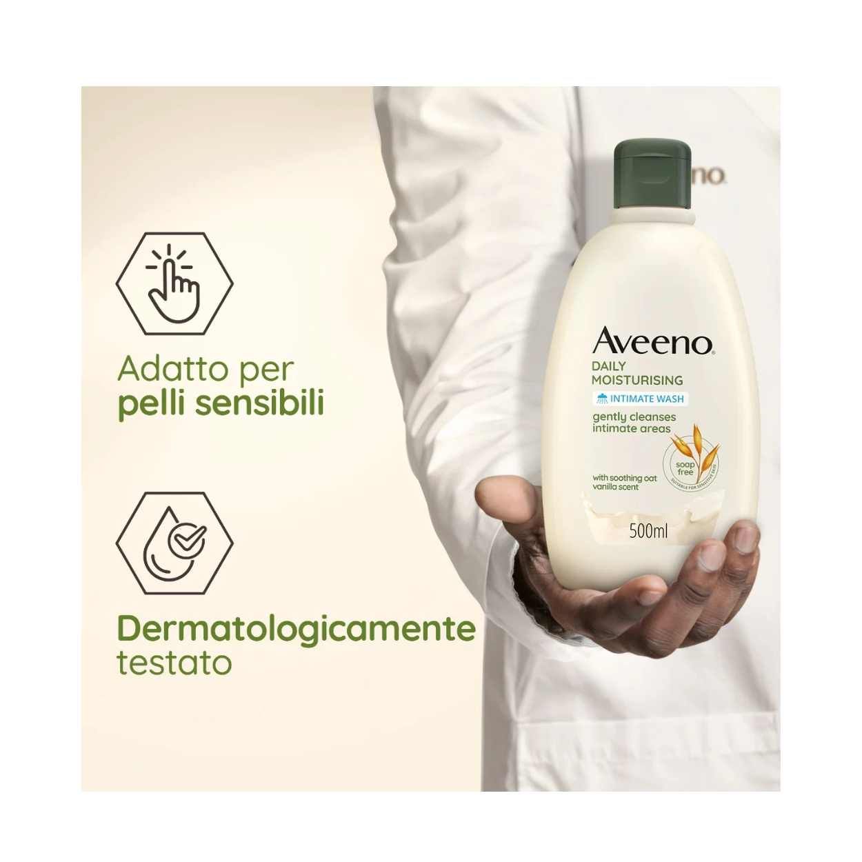 Aveeno detergente Intimo 500ml Emolliente protettivo, adatto a pelli sensibili