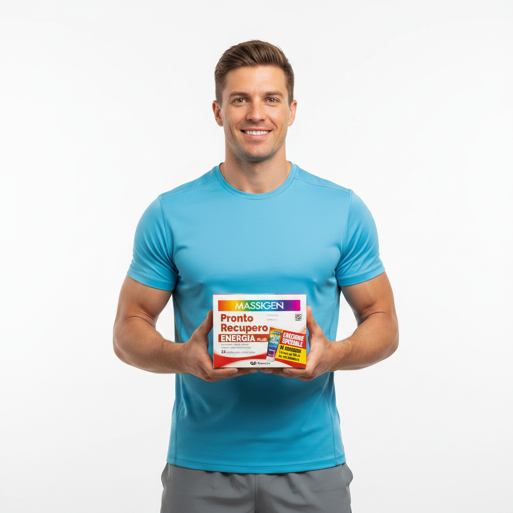 Massigen Pronto Recupero Energia Plus con CREATINA – 24 bustine + Doccia Gel Tonificante in OMAGGIO (Edizione Speciale)