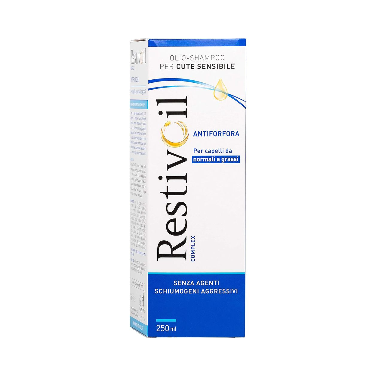 RestivOil Complex olioShampoo Antiforfora per cute sensibile, per capelli da normali a grassi