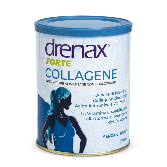 Collagene in polvere DRENAX FORTE 240G con vit. C e Acido Ialuronico - Paladin Pharma