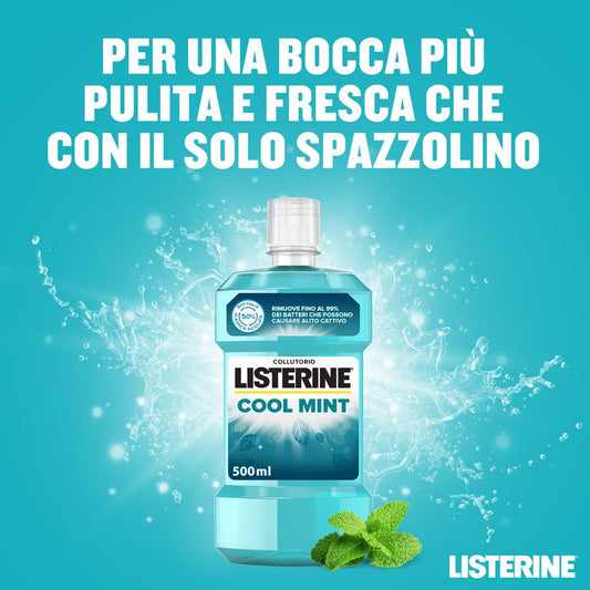 3 COLLUTORI LISTERINE COOLMINT ANTIPLACCA RINFRESCA ALITO formato 3x500 ML