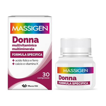 Massigen Dailyvit+ Multivitaminco Completo Donna - 12 Vitamine 8 Minerali -  30 Compresse