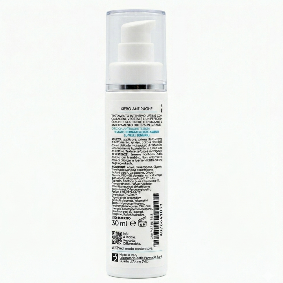 Siero Antirughe AZIONE LIFTING, Collagene Peptidi LDF, Laboratorio della farmacia 30ml