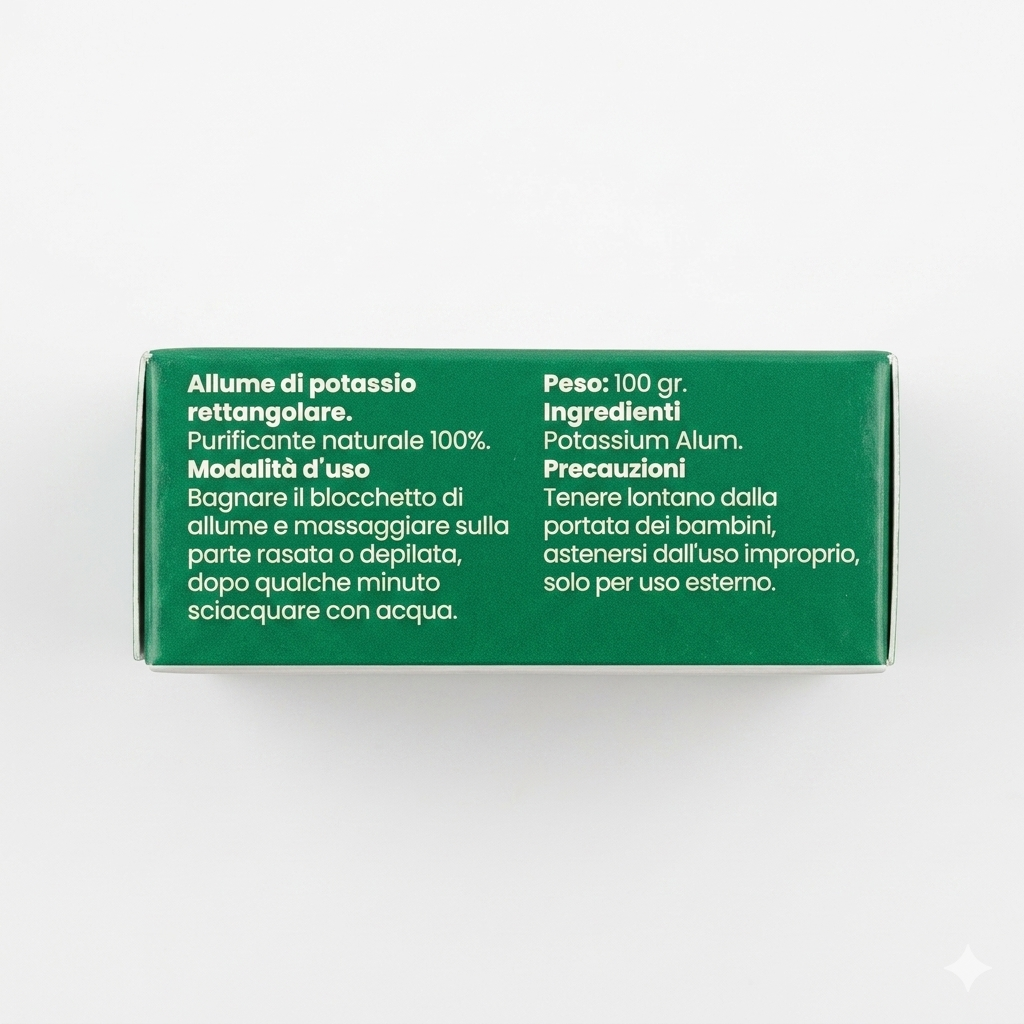 Allume di Rocca rettangolare 100g