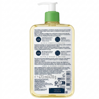 CeraVe Olio detergente idratante Schiumogeno, Ripara e idrata, 473 ml