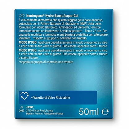Neutrogena Hydro Boost Acqua Gel, +20% di acido Jaluronico, NUOVA FORMULA - 50ml