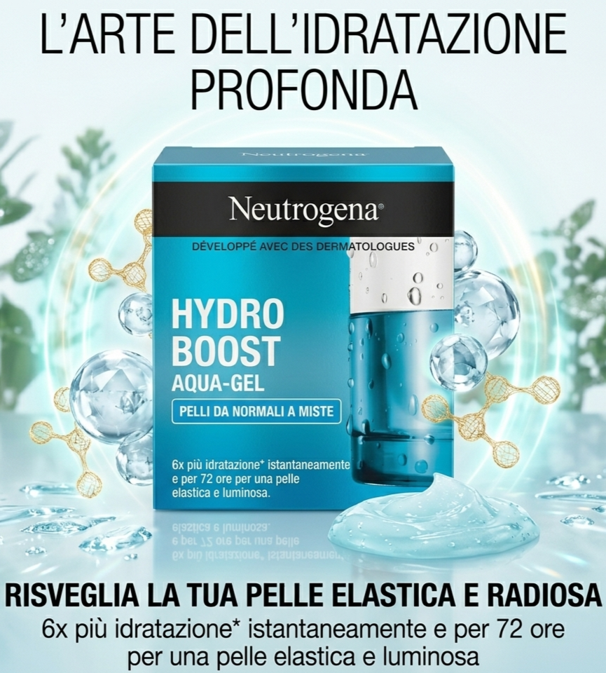 Neutrogena Hydro Boost Acqua Gel, +20% di acido Jaluronico, NUOVA FORMULA - 50ml