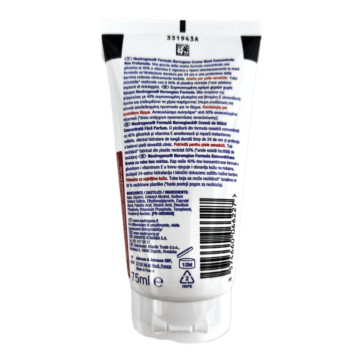 Neutrogena CREMA MANI concentrata protettiva e idratante SENZA PROFUMO 75ml