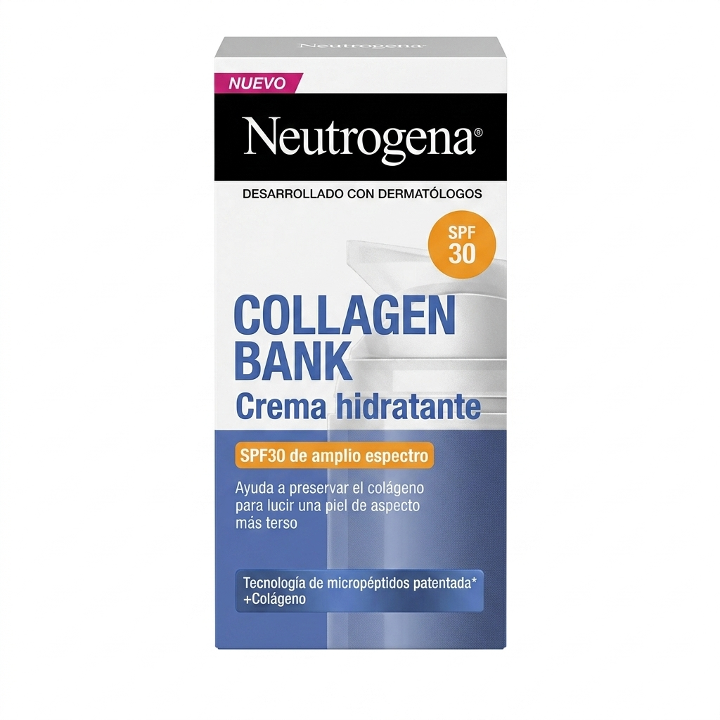 Neutrogena Collagen Bank™ SPF30 – Crema Viso Idratante Anti-Età con Collagene e Micro-peptidi (50ml)